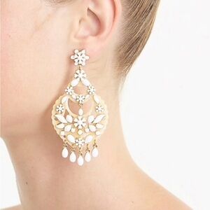 J. Crew Floral Chandelier Earrings